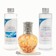 MamaManuela Orange Waves Catalytic Lamp Savings Pack + Cotton Clean Fragrance (500ml) + Neutral Cleaner (200ml) + Refill Wick - MM-LCAT-MOD5-20
