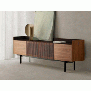 Meuble de service Stockholm Punt en placage bois et aluminium