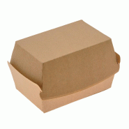 NOVABOX Double Burger & Menu XL - Boîte Longue Kraft Haute Résistance - Emballage Écologique VAE & Livraison - Lot de 600 - beige en carton BTH215