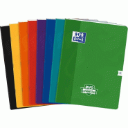 Oxford Lot de 10 Cahier Duo piqué 24x32, 96p./48 feuilles 90g/m², Séyès, coloris assortis (8) - 3020120225081