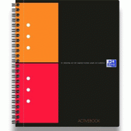 Oxford Lot de 5 Cahier Activebook rel. Intégrale A5+ 160p./80 feuilles 80g/m², quadrillé 5x5, avec intercalaires - multicolore 100102880