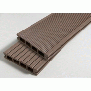 Pack 1 m² lame de terrasse composite Dual - 4 coloris - 240cm - Brun rouge - Épaisseur 25mm - Largeur 14cm_0