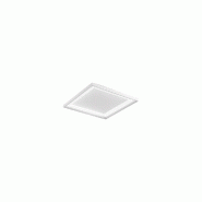 Plafonnier LED carré en métal blanc mat 40 W 3000 K, design minimaliste moderne, L. 50 x 50 cm - Perenz - blanc 8430 B LC