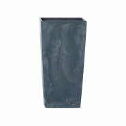Prosperplast - Pot URBI SQUARE BETON EFFECT 7,2 L avec réservoir - 17x17x32,5 cm, coloris Anthracite - gris plastique polypropylène ZA4223