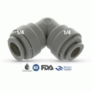 Raccord équerre F 90° - égal 1/4 - coude F 90°, 1/4 x 1/4 - blanc ou gris Raccord équerre F 90° - égal 1/4 - coude F 90°, 1/4 x 1/4 - blanc ou gris