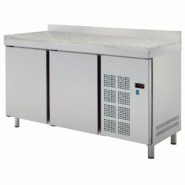 Table réfrigérée pour pâtisserie plan de travail en granit. 2 portes. - 1480x800x850 mm - 220 W 230/1V - 7M342170 Eurast - inox 7M342170 Table réfrigérée pour pâtisserie plan de travail en granit. 2 portes. - 1480x800x850 mm - 220 W 230/1V - 7M342170 Eurast - inox 7M342170