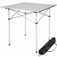 Tectake Table pliante 70 x 70 x 70 cm gris - 401169 - argenté aluminium 401169 Tectake Table pliante 70 x 70 x 70 cm gris - 401169 - argenté aluminium 401169