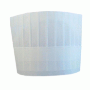 Toque ajustableclassique airlaid blanc H 18cm par 10