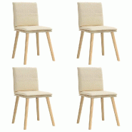 VidaXL Chaises à manger lot de 4 crème tissu Modèle Keloria - 3315362