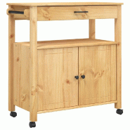 VidaXL Chariot de cuisine MONZA 84x40x88,5 cm bois massif de pin - 376106