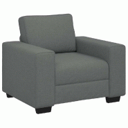 VidaXL Fauteuil gris foncé 100x77x82 cm tissu Modèle AbriQuartz 131 - 8721158690562