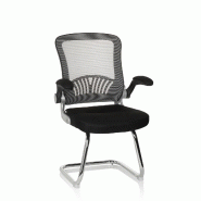 Chaise de conférence / Siège visiteurs FLYER PRO V Tissu maille Noir/Gris hjh OFFICE - gris polyester 706820