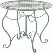 CLP Table en fer Indra Vert antique - vert métal 13437992