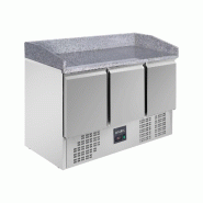 Comptoir réfrigéré à pizza EASYLINE / 3 portes « gris », 1400 x 700 mm - 11975 Comptoir réfrigéré à pizza EASYLINE / 3 portes « gris », 1400 x 700 mm - 11975