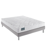 ENSEMBLE DUNLOPILLO 160*200 CM EUGEN 18 CM MATELAS SOMMIER DÉCO JEU DE 4 PIEDS GRIS