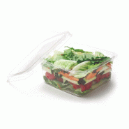 FHC evolupack FHC - 300Pcs - Pot carré transparent "Deli" en PLA - 160x160mm H65mm 1100ml - FHC210DESD33F