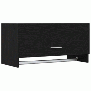 Helloshop26 - Armoire murale minimaliste fonctionnelle pour rangement 70 x 32,5 x 35 cm en bois d'ingénierie chêne noir 02_0051907 - noir Bois massi