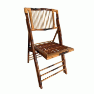 Lot de 8 Chaises pliantes BAMBOU + Coussins Offerts_0