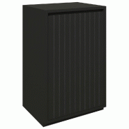 Meuble Vertigo T03 2 tiroirs à l'anglaise  MDF noir et noir 60x47x93cm