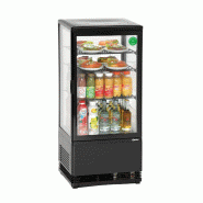 Mini vitrine réfrigérée 78 L, noire | Bartscher