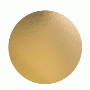 Rond pour gâteaux or et noir bord lisse Ø26cm - par 100 - double face - fabrication française