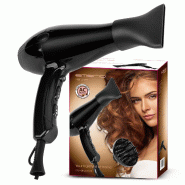 Sèche-cheveux Emerio 2200 W – 2 vitesses, 3 températures – Jet d’air froid – Fonction ionique – Buse et diffuseur – HD-122192 Noir - noi_0