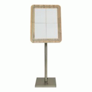 Securit® Ensemble de Support de Menu – Finition Bois – Affiche 4xA4 – 23,6 kg - marron inox ECM-125-4A4OAK-COMP Securit® Ensemble de Support de Menu – Finition Bois – Affiche 4xA4 – 23,6 kg - marron inox ECM-125-4A4OAK-COMP