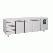 Table réfrigérée 3 portes 3 tiroirs profondeur 700 mm positive ener... - P7489.5560