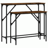 Tables console 2 pcs chêne fumé bois d'ingénierie Modèle Atlas Line Plus - 834142