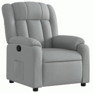 VidaXL Fauteuil inclinable en tissu gris clair Modèle Eldelora - 3205772