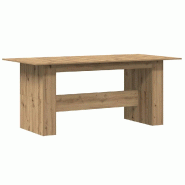 VidaXL Table à manger chêne artisanal 180x90x76 cm bois d'ingénierie Modèle Boréal Modern Élite - 855845