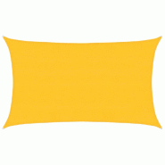 Voile d'ombrage 160 g/m² rectangulaire jaune 5x8 m PEHD Modèle Boreal Ombre - 311578