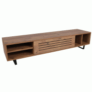 WellHome - Meuble TV en panneau de particules mélaminé marron - 160x35x40 cm - marron WH1640