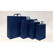 100 sacs kraft à poignée plates ou torsadée, kraft havane - blanc ou couleur - SKFTPPBL-DN13_0