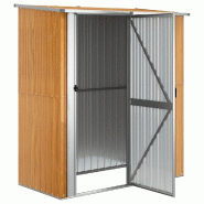 Abri de jardin 180,5 x 97 x 209,5 cm Acier galvanisé Aspect bois Modèle Vega Smart - 8720286512753