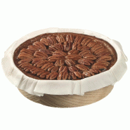 Cercle bois naturel avec papier cuisson blanc Ø14/12x4cm - par 300
