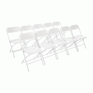 Chaises pliantes blanches | Bolero - GD387