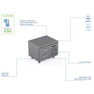Comptoir réfrigéré bas en acier inoxydable -800 × 660 × 660 mm - CSTL-08-20 Comptoir réfrigéré bas en acier inoxydable -800 × 660 × 660 mm - CSTL-08-20