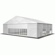 Entrepôt modulaire de stockage / structure en aluminium / toiture en pvc / système d'éclairage / système d'aération / système de chauffage