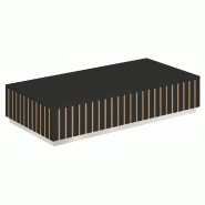 Podium pour mannequins Vertigo T03 MDF naturel et noir 120x60x25cm