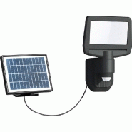 Projecteur solaire flood 15w 1000lm - noir - detecteur de mouvement