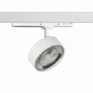 ROSSINI ILLUMINAZIONE Hole - Projecteur Sur Rail Led Triphasé 13W 3000K Cri90 Ip20 Optique 38° En Aluminium Moulé Sous Pression, Finition Blanc/Bla