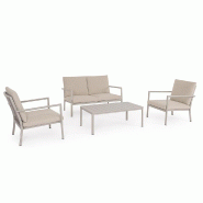 Salon de terrasse Konnor Rastin avec accoudoir