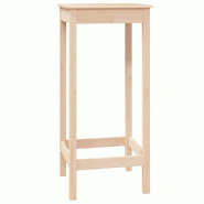Table de bar 50x50x110 cm bois massif de pin Modèle Boréal Terrasse - Bois massif 833263