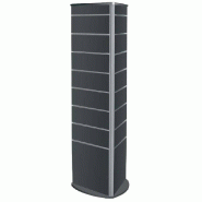 Tour de présentation 3 faces rainurées - L49xP42xH155cm - anthracite