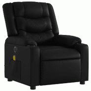 VidaXL Fauteuil de massage inclinable électrique noir similicuir Modèle Mervellaix - 3206547