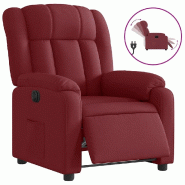 VidaXL Fauteuil inclinable électrique Rouge bordeaux Tissu Modèle Cormelion - 3205295