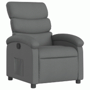 VidaXL Fauteuil inclinable gris foncé tissu Modèle Pervessal - 3205805