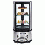 Vitrine réfrigérée ronde vitres courbes température +2/+8°c et 100 l - PCVRR100L