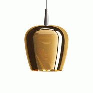 Zafferano Suspension Bilia 230V LED 8W en verre borosilicate soufflé finition Bronze, design élégant et moderne pour intérieur 18x324 cm - gris 80